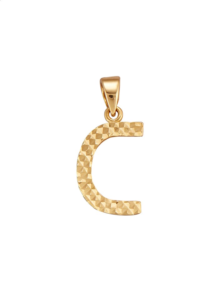 Diemer Gold Buchstaben-Anhänger "C" in Gelbgold 585, Gelbgoldfarben