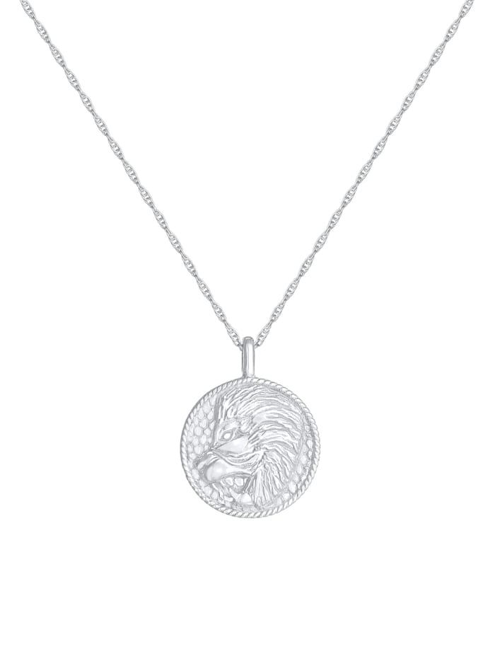 Halskette Sternzeichen Löwe Münze 925 Silber