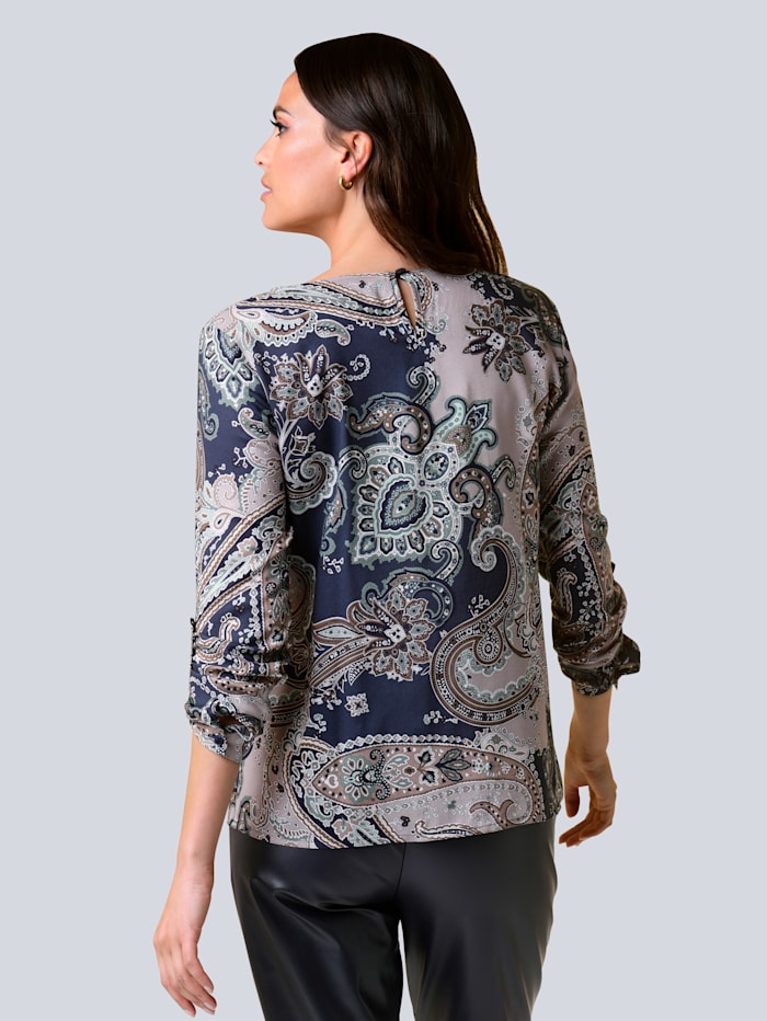 Blouse met paisleyprint allover