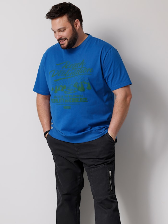 Men Plus T-Shirt Spezialschnitt, Royalblau