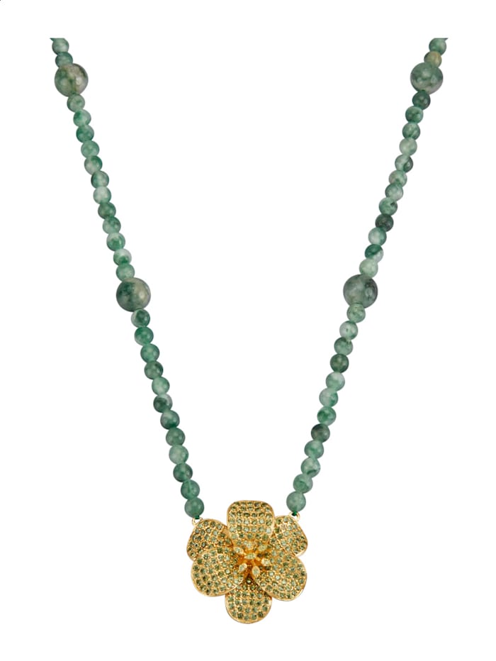Diemer Highlights Halskette mit Chalcedon in SIlber 925, Gelbgoldfarben