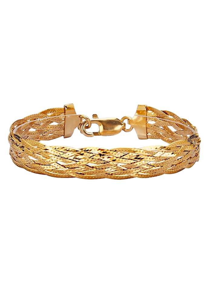 Golden Style Herringbone-Armband, Gelbgoldfarben