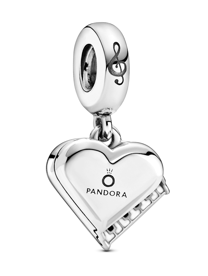 Pandora Charm-Anhänger - Piano Herz - 799101C01, Silberfarben