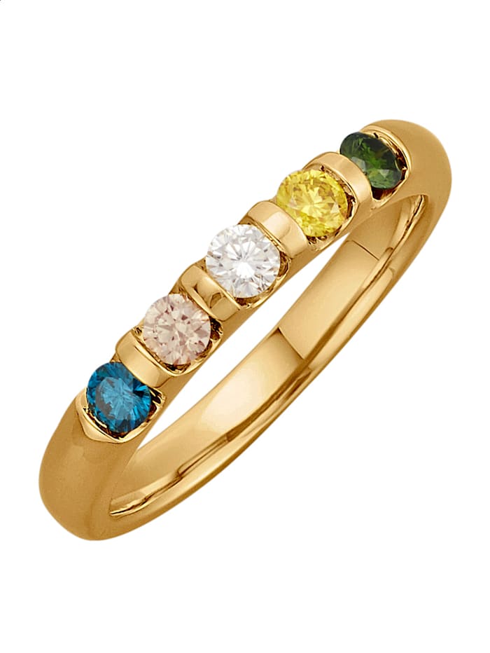 Amara Diamant Damenring mit Brillanten, Multicolor