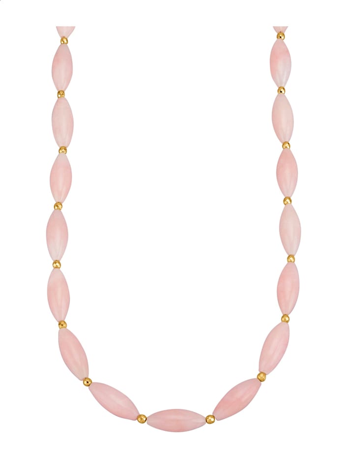 Amara Pierres colorées Collier d'opales de teinte rose et de perles d'hématite, Rose