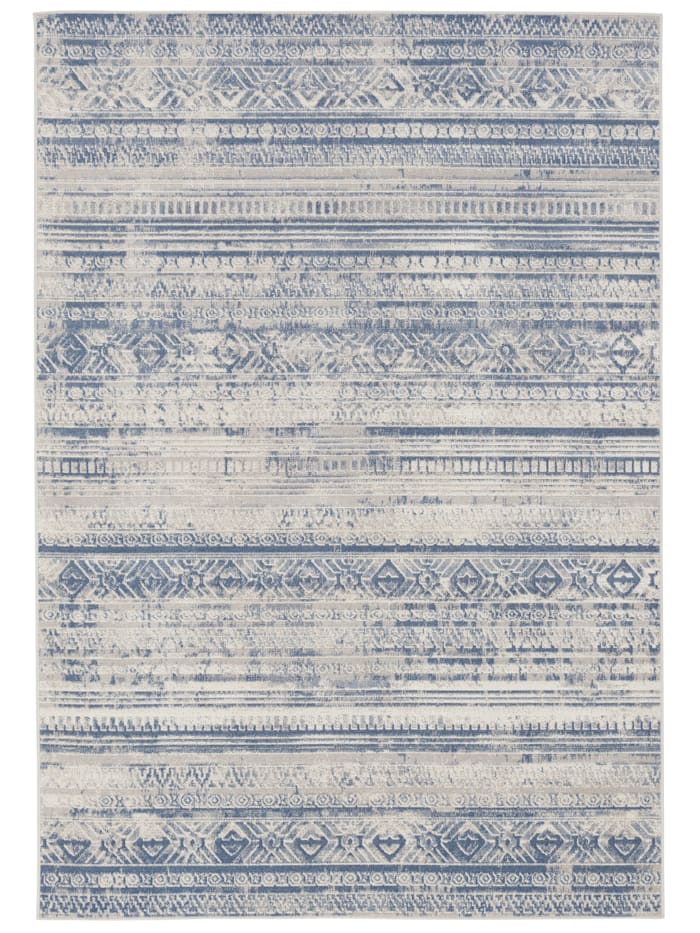 Pergamon Designer Teppich Tawira Vintage, Blau