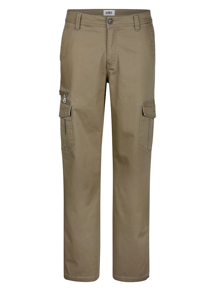 Roger Kent Cargo kalhoty s podílem streče, Bahenní
