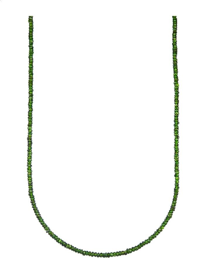 KLiNGEL Collier aus Chromdiopsid in Silber 925, Grün