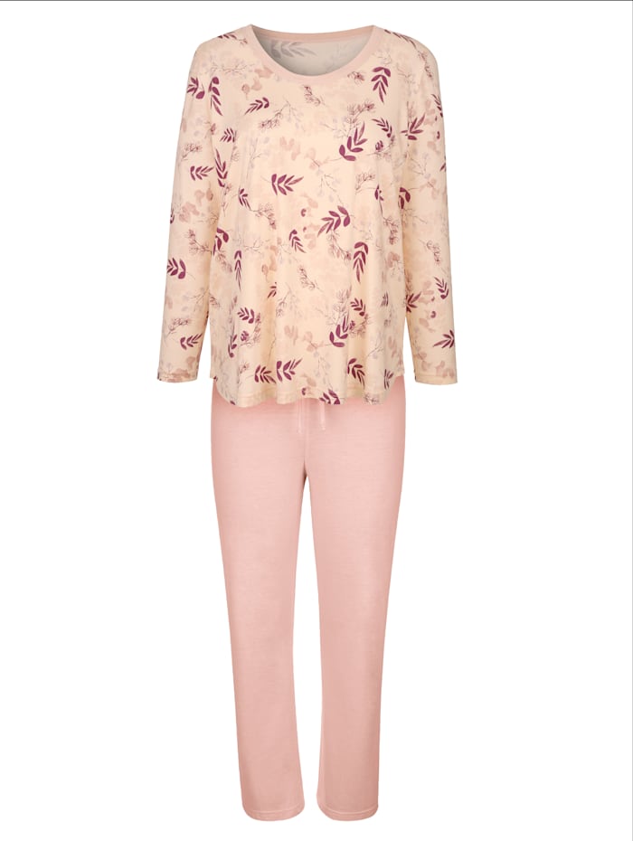TruYou Schlafanzug mit hübschem Floraldessin, Hellrosa