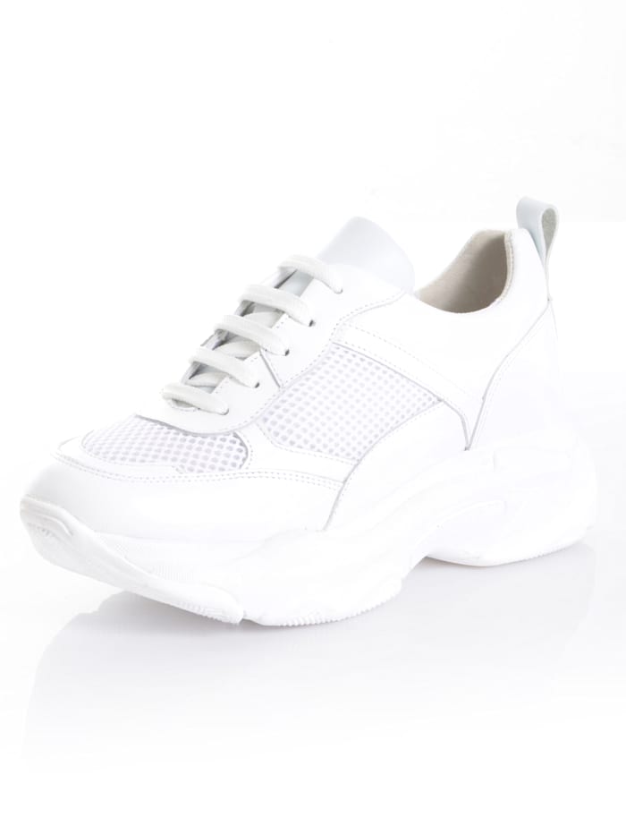 Alba Moda Sneaker in sportiver Form, Weiß