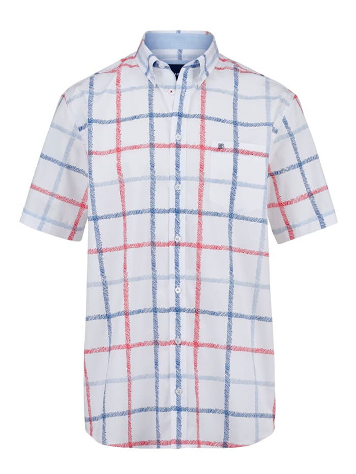BABISTA Košile s námořnickým károvaným vzorem, Bílá/Červená/Modrá
