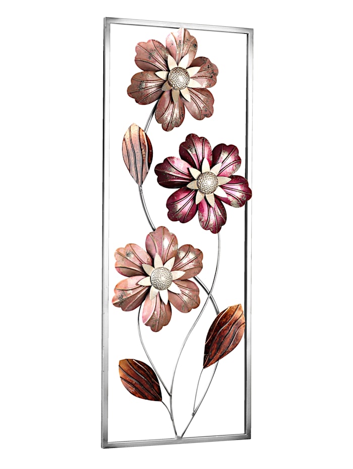 IGEA Metallwanddeko Blumen, Multicolor