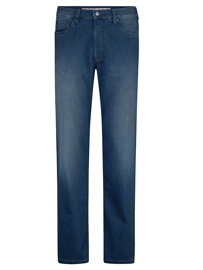 BABISTA Jeans met elastische bandinzetten opzij, Blauw