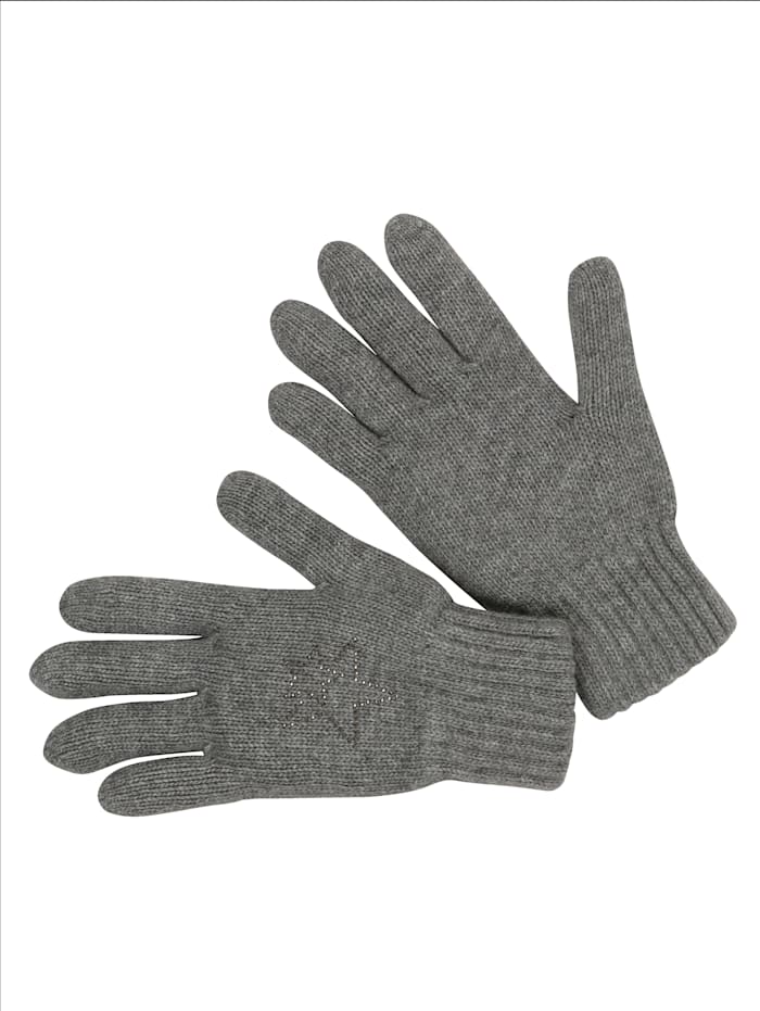 MIAMODA Handschuhe mit Woll- und Kaschmiranteil, Grau