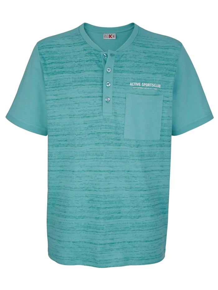 Roger Kent T-shirt met motief voor, Turquoise