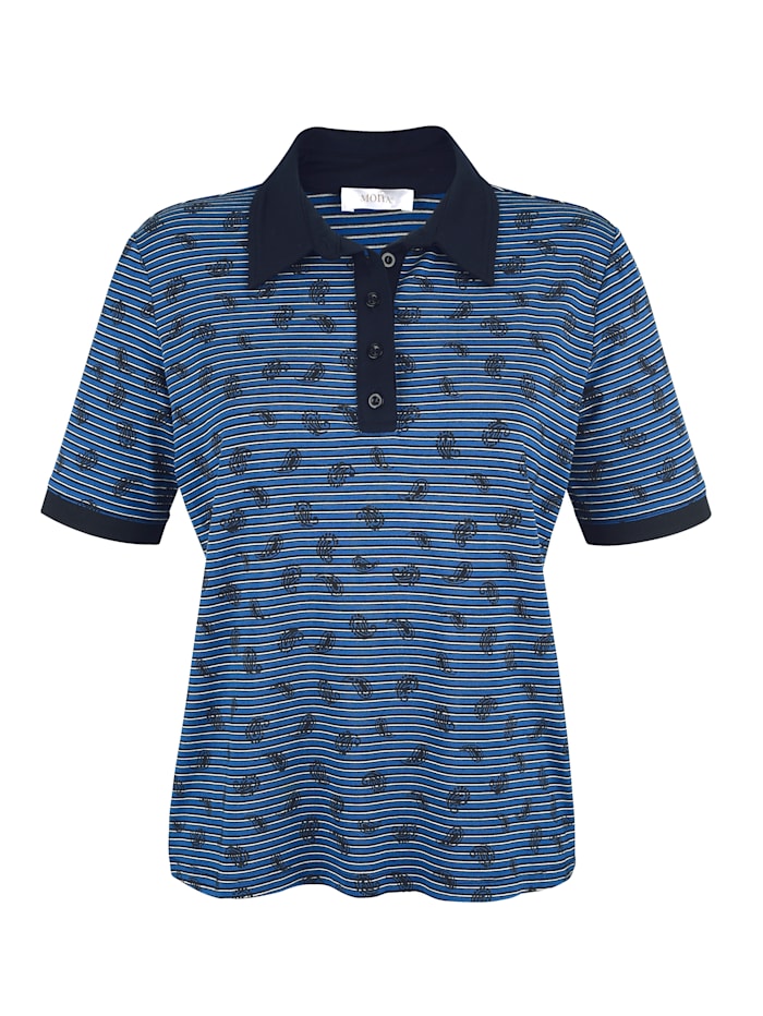 Polo shirt in a mixed print
