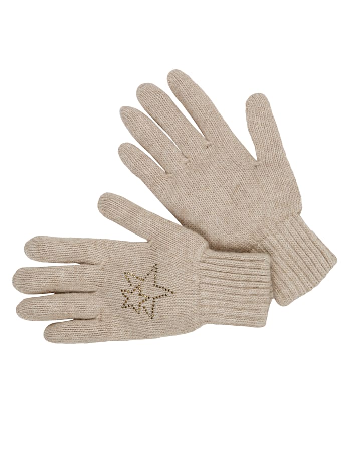 MIAMODA Handschuhe mit Woll- und Kaschmiranteil, Camel