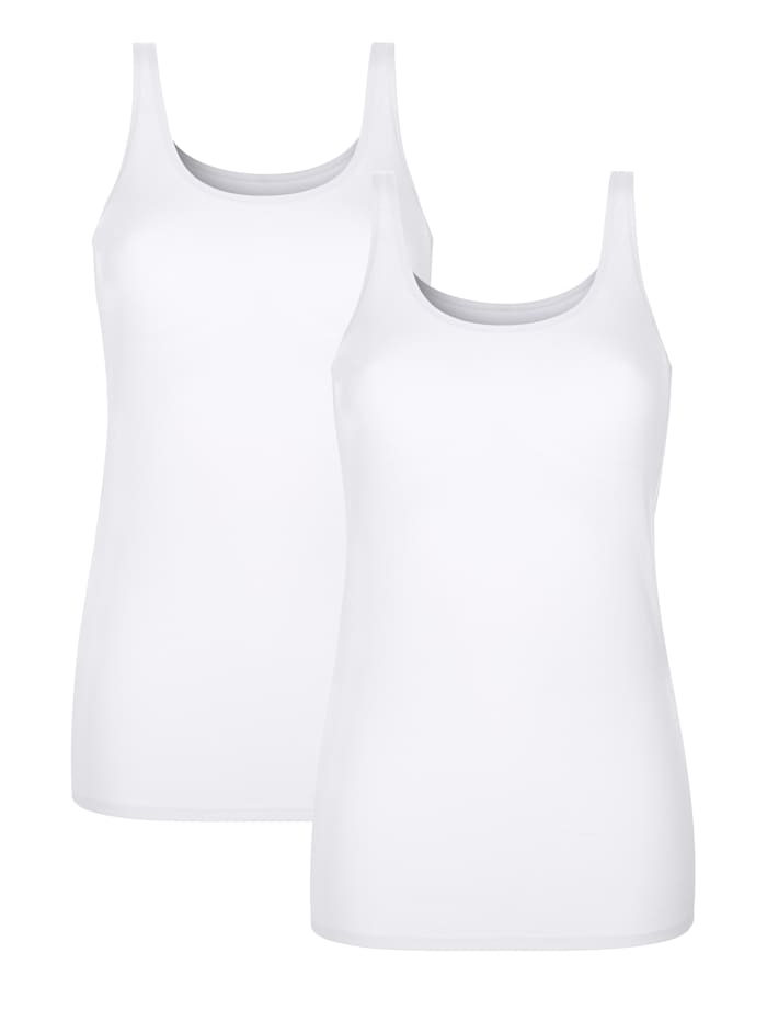 Schiesser Achselhemden im 2er-Pack aus Organic Cotton, Weiß