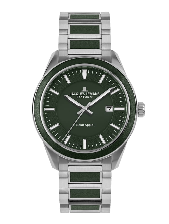 Jacques Lemans Pánske solárne hodinky zo série: Eco Power, kolekcia: Classic, 1-2116E, Zelená