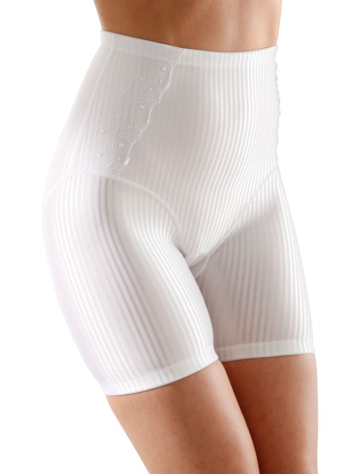 Sassa Moden Culotte gainante avec bande en silicone au bas de jambes, Blanc