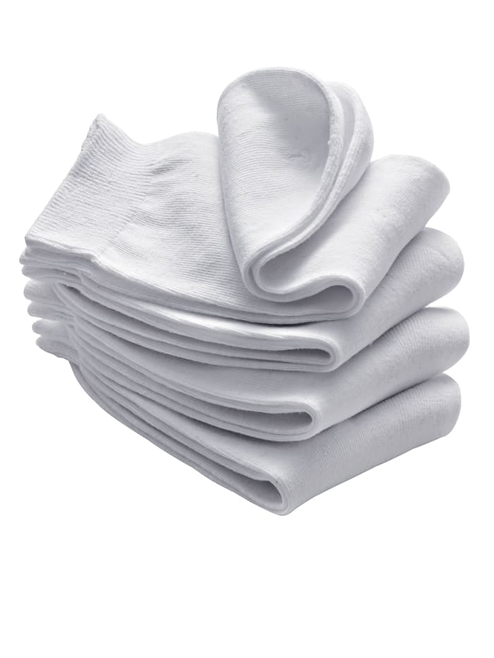 Dámské ponožky 4 páry v bielej farbe, Bílá