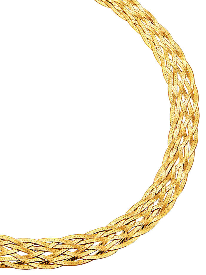 Golden Style Halsband med fiskbensstruktur, Guldfärgad