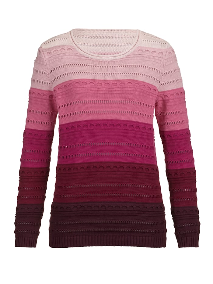 MONA Pullover aus Pima-Baumwolle, Beere/Rosé