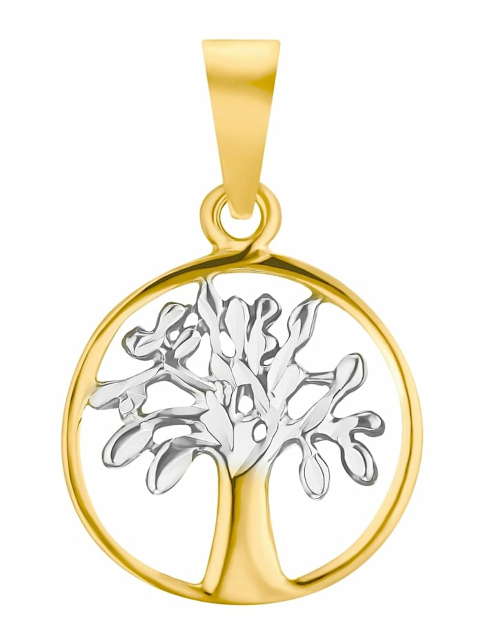 amor Motivanhänger für Damen und Herren, Unisex, Gold 375 | Lebensbaum, Bicolor