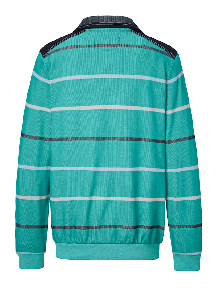 Sweatshirt met tweekleurige strepenpatroon