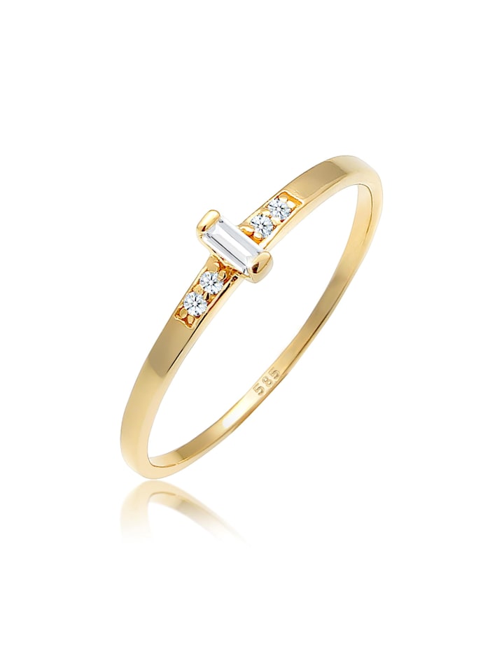 DIAMONDS Ring Verlobung Topas Diamant (0.02 Ct.) 585 Gelbgold, Gold