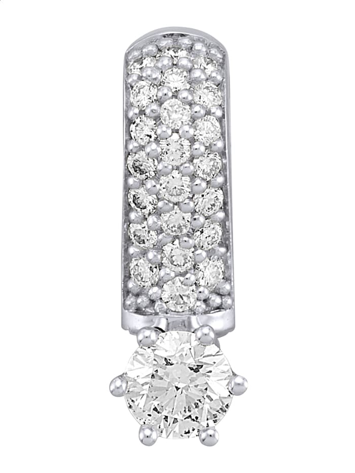 Amara Diamants Pendentif clip avec brillants purs à la loupe, Blanc
