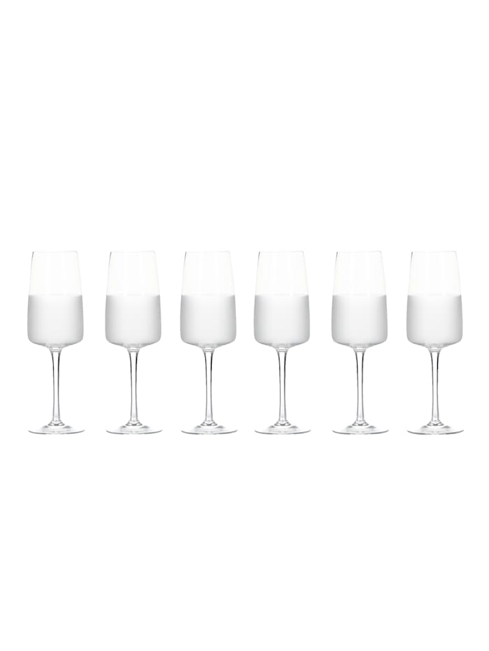 impré Weinglas-Set, 6-tlg., Transparent/Weiß