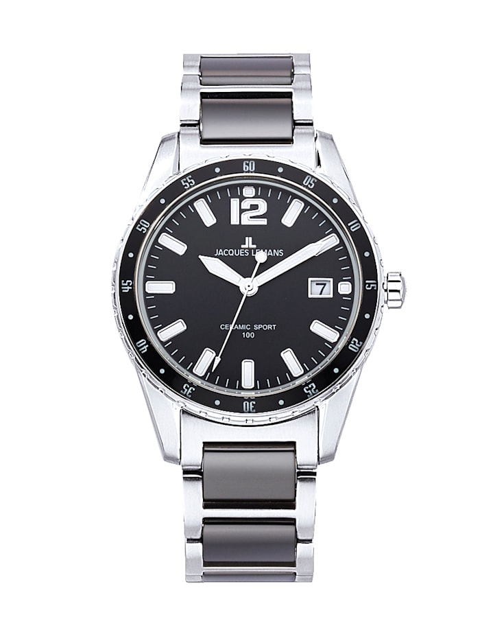 Jacques Lemans Pánské hodinky, stříbrná barva/černá