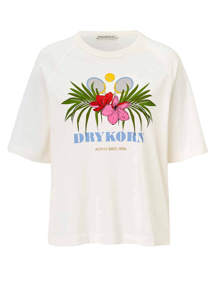DRYKORN T-Shirt mit Print, Off-white