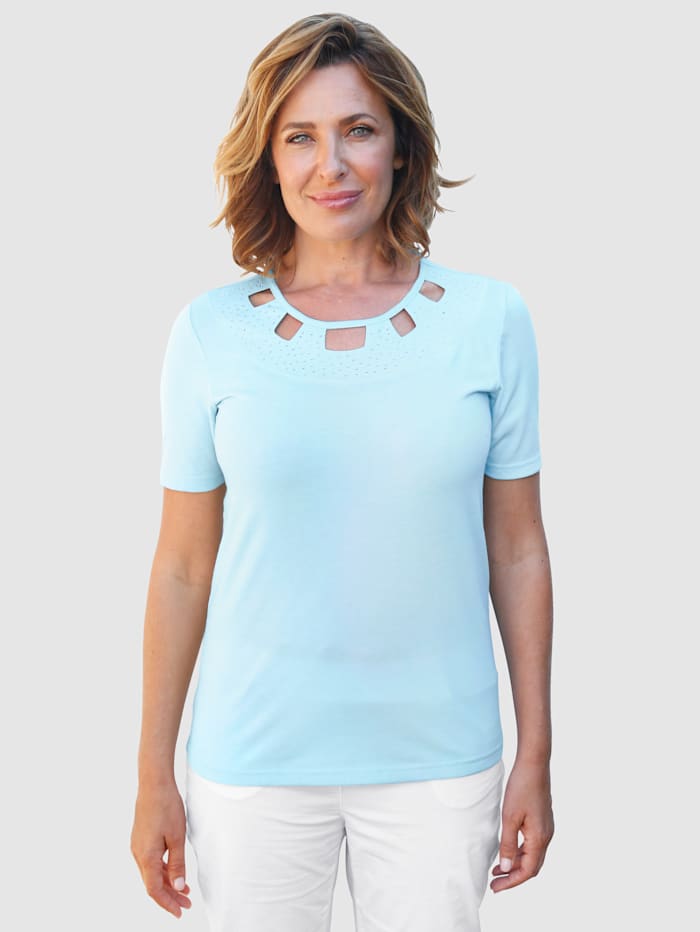 Paola T-shirt à superbe encolure, Bleu ciel