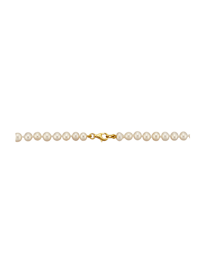 Halskette mit Süßwasser-Zuchtperle in Gelbgold 375