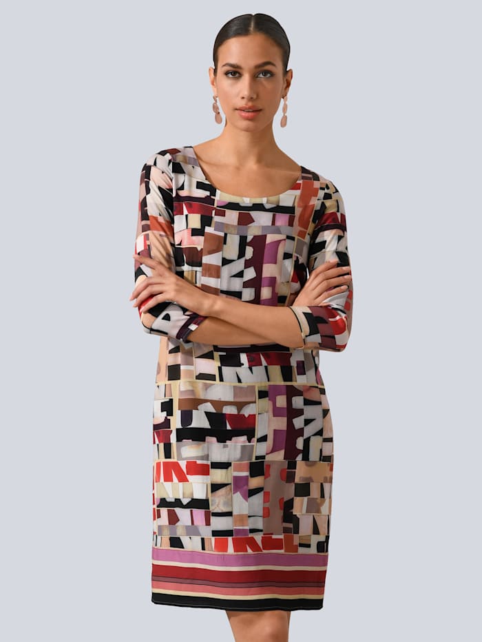 Alba Moda Kleid mit 3/4-Arm, Multicolor
