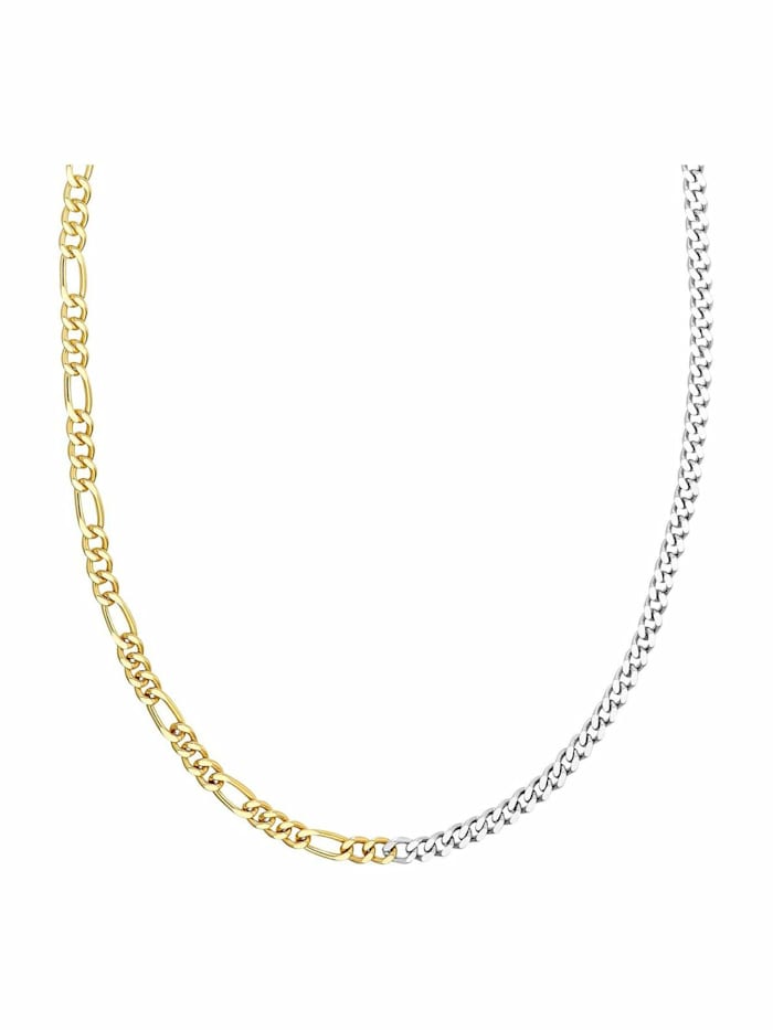 Halskette für Damen, Sterling Silber 925 teil-vergoldet