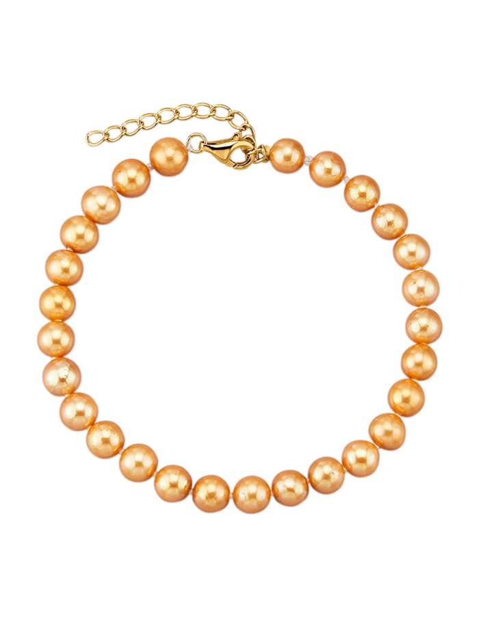 Amara Perles Bracelet en perles de culture d'eau douce de coloris or, Coloris or jaune