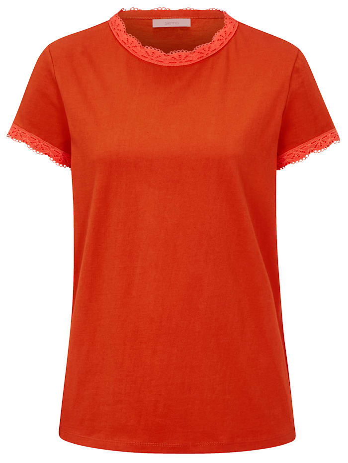 SIENNA T-shirt avec dentelle, Orange