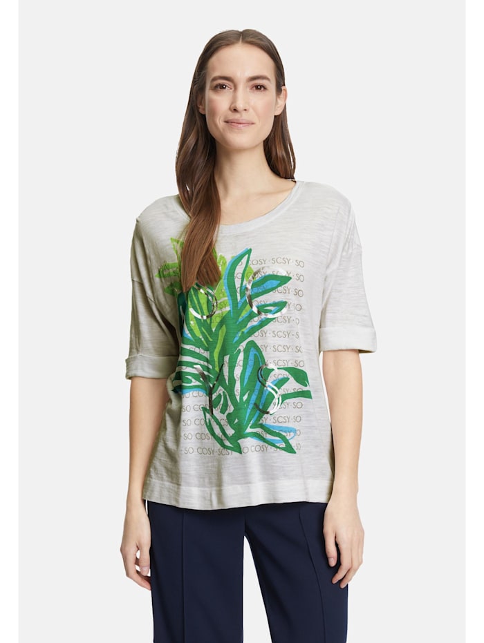Betty Barclay Casual-Shirt mit Aufdruck, White/Green