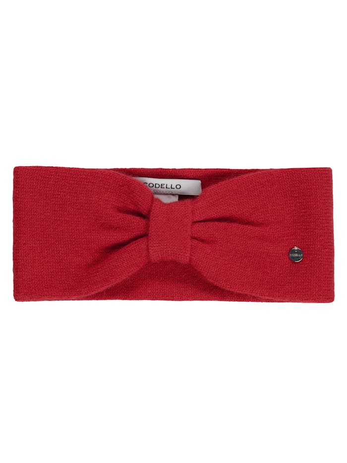 Codello Premium Stirnband aus reinem Kaschmir, red