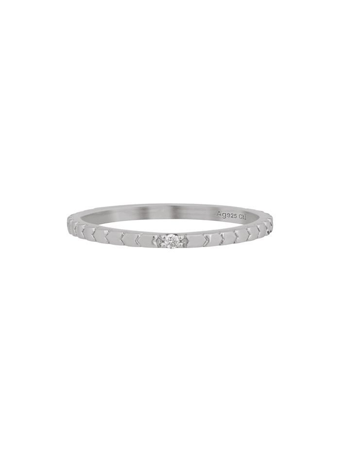 Ring 925/- Sterling Silber Zirkonia Glänzend