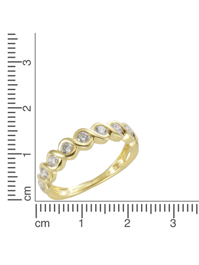Ring 375/- Gold Zirkonia weiß Glänzend 375/- Gold