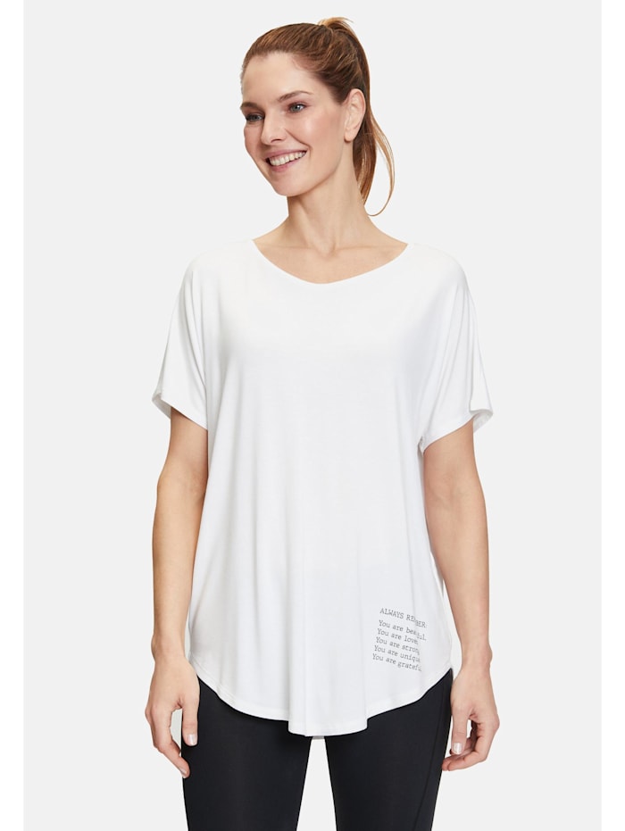 Betty Barclay Oversize-Shirt mit V-Ausschnitt, Weiß