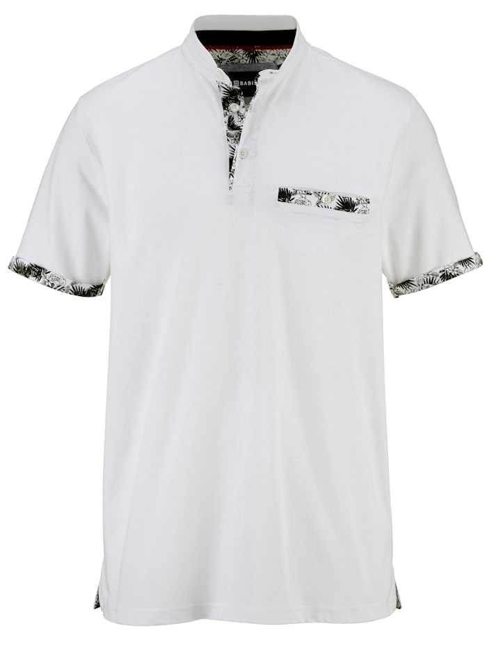 BABISTA Shirt mit modischem Stehkragen, Weiß