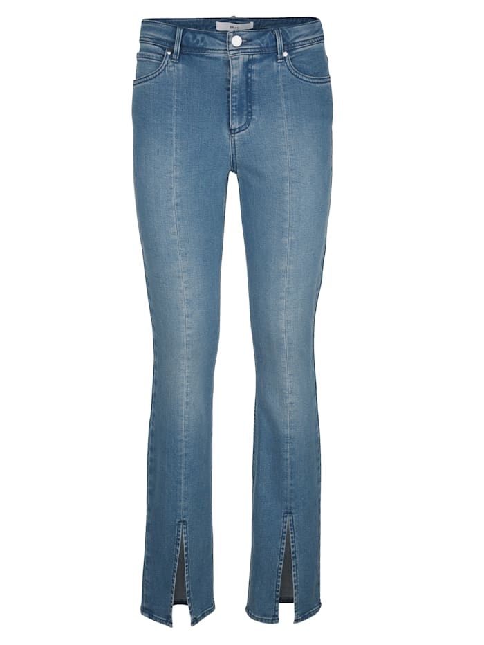 BRAX Jeans mit modischen Schlitz, Blau