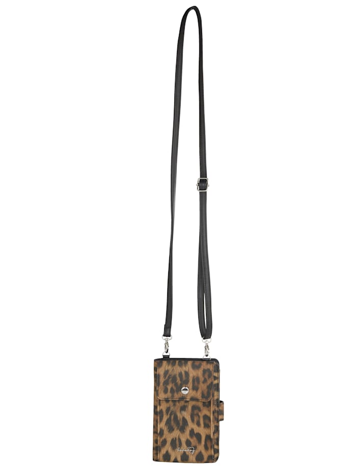 Taschenherz Handbag and purse set in an animal print, Brown