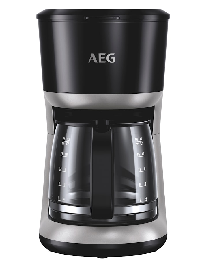 AEG Kaffeemaschine KF 3300 Perfect Morning, Schwarz/Silberfarben