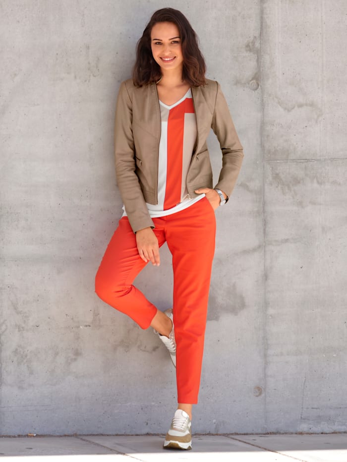 AMY VERMONT Chino nohavice vo výraznej farbe, Oranžová